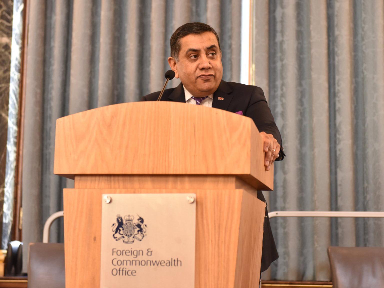 Lord (Tariq)Ahmad of Wimbledon is Minister of State (Minister for South Asia and the Commonwealth)