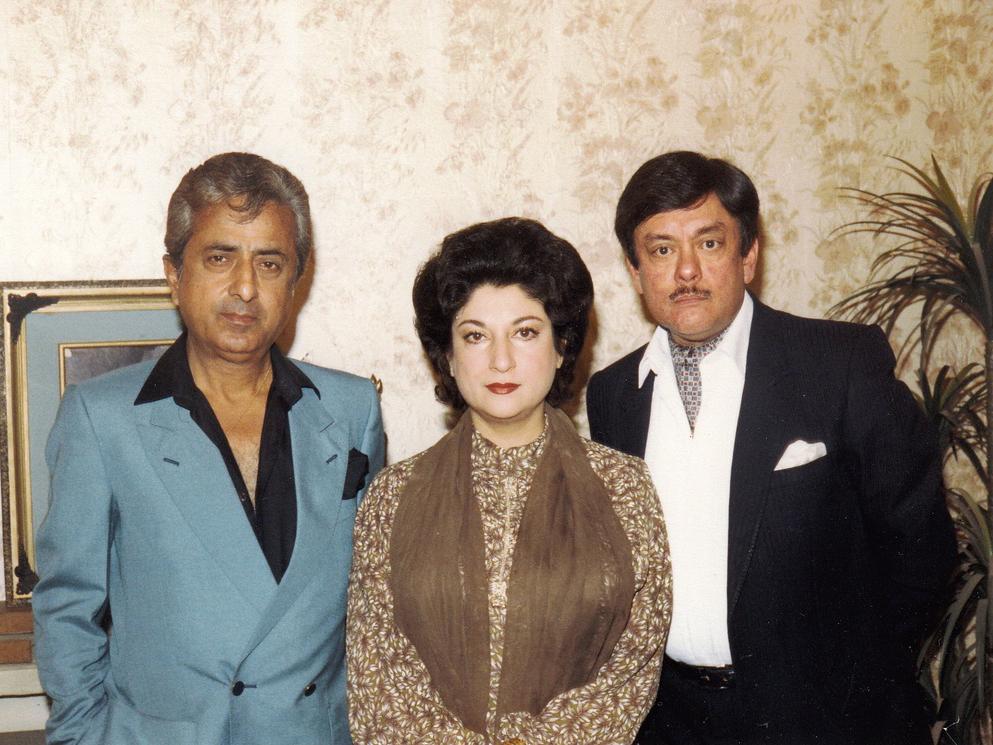 Moslehuddin and Nahid Niazi with music director and Moslehuddin's colleague, Robin Ghosh