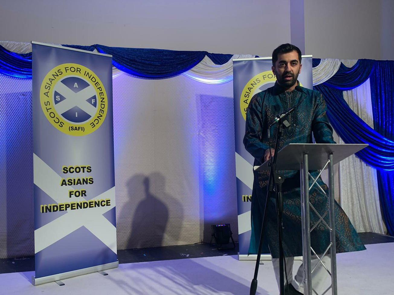 Humza Yousaf (born 7 April 1985) is a Scottish politician who is the Minister for Europe and International Development and a Scottish National Party Member of the Scottish Parliament for Glasgow. 